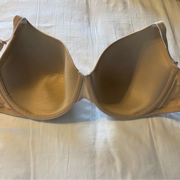 Cacique Nude Seamless Underwire Bra 46DD lightly lined Tshirt everyday smooth - Picture 3 of 8
